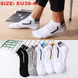 10 Pcs=5Pairs Classic Men Socks Summer Breathable Sports Cotton Short Socks Autumn Winter Male Deodorant Socks EU 39-43 Meias