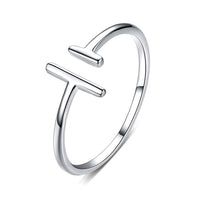 WOSTU Real 925 Sterling Silver Open Ring Finger Adjustable Size Wedding Rings For Women Engagement Fashion Silver Jewelry Gift
