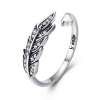 WOSTU Real 925 Sterling Silver Open Ring Finger Adjustable Size Wedding Rings For Women Engagement Fashion Silver Jewelry Gift