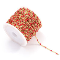 2Meters Gold Necklace Stainless Steel Chain Roll Enamel Metal Chain Accessories For Jewelry Making Chain Components DIY