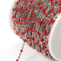 2Meters Gold Necklace Stainless Steel Chain Roll Enamel Metal Chain Accessories For Jewelry Making Chain Components DIY