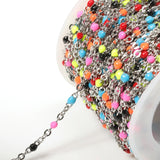 2Meters Gold Necklace Stainless Steel Chain Roll Enamel Metal Chain Accessories For Jewelry Making Chain Components DIY