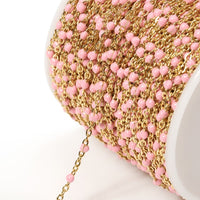 2Meters Gold Necklace Stainless Steel Chain Roll Enamel Metal Chain Accessories For Jewelry Making Chain Components DIY