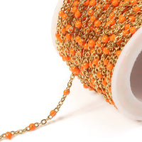 2Meters Gold Necklace Stainless Steel Chain Roll Enamel Metal Chain Accessories For Jewelry Making Chain Components DIY
