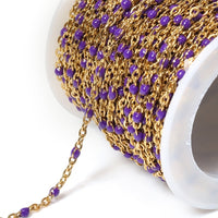 2Meters Gold Necklace Stainless Steel Chain Roll Enamel Metal Chain Accessories For Jewelry Making Chain Components DIY