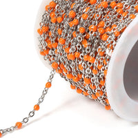 2Meters Gold Necklace Stainless Steel Chain Roll Enamel Metal Chain Accessories For Jewelry Making Chain Components DIY