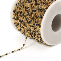 2Meters Gold Necklace Stainless Steel Chain Roll Enamel Metal Chain Accessories For Jewelry Making Chain Components DIY