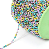 2Meters Gold Necklace Stainless Steel Chain Roll Enamel Metal Chain Accessories For Jewelry Making Chain Components DIY