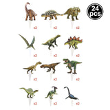 24pcs Birthday Dinosaur Party Cupcake Wrappers Toppers Cake Decorations Baby Shower 2nd 3rd 4th 5th Birthday Dino Party Supplies