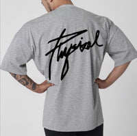 Casual Loose t shirt Men Gym Fitness Cotton T-Shirt Male Fashion Print Short sleeve Tee shirt Tops Summer Sport Workout Clothing
