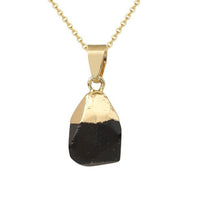 Fashion Quartz Pendant Necklace Natural Stone Irregular Crystal Necklace Female Bohemian Jewelry