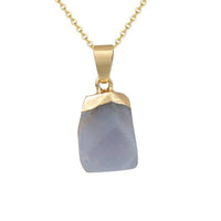 Fashion Quartz Pendant Necklace Natural Stone Irregular Crystal Necklace Female Bohemian Jewelry