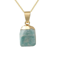 Fashion Quartz Pendant Necklace Natural Stone Irregular Crystal Necklace Female Bohemian Jewelry