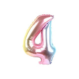 6pcs Rainbow Gradient Unicorn Party Balloon 32 inch Number Birthday Party Decorations Kids Unicorn Party Wedding Balloons Globos