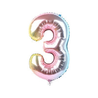 6pcs Rainbow Gradient Unicorn Party Balloon 32 inch Number Birthday Party Decorations Kids Unicorn Party Wedding Balloons Globos
