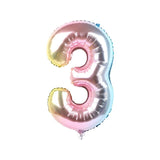 6pcs Rainbow Gradient Unicorn Party Balloon 32 inch Number Birthday Party Decorations Kids Unicorn Party Wedding Balloons Globos