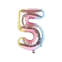 6pcs Rainbow Gradient Unicorn Party Balloon 32 inch Number Birthday Party Decorations Kids Unicorn Party Wedding Balloons Globos