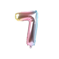 6pcs Rainbow Gradient Unicorn Party Balloon 32 inch Number Birthday Party Decorations Kids Unicorn Party Wedding Balloons Globos