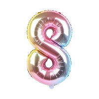 6pcs Rainbow Gradient Unicorn Party Balloon 32 inch Number Birthday Party Decorations Kids Unicorn Party Wedding Balloons Globos