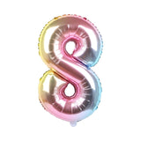 6pcs Rainbow Gradient Unicorn Party Balloon 32 inch Number Birthday Party Decorations Kids Unicorn Party Wedding Balloons Globos