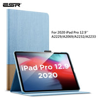 ESR Case for iPad Pro 12.9/11 2020 2018 11/10.5 Pro iPad 7th/Mini 1 2 3 4 5/iPad Air 1 2 3 4 Oxford Cloth PU Leather Smart Cover