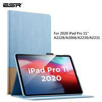 ESR Case for iPad Pro 12.9/11 2020 2018 11/10.5 Pro iPad 7th/Mini 1 2 3 4 5/iPad Air 1 2 3 4 Oxford Cloth PU Leather Smart Cover