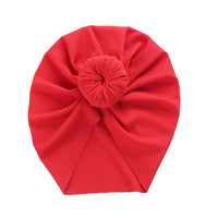 Solid Ribbed Bunny Knot Turban Hats for Baby Boys Girls Beanies Striped Thin Elastic Caps Bonnet Newborn Toddler 0-4T Headwraps