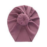 Solid Ribbed Bunny Knot Turban Hats for Baby Boys Girls Beanies Striped Thin Elastic Caps Bonnet Newborn Toddler 0-4T Headwraps