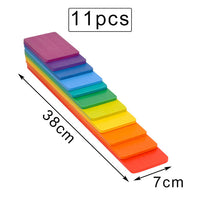 Baby Large Rainbow Stacker Stacking Waldorf Dolls Games Kids Creative Building Blocks Montessori Educational Wooden Toy Children
