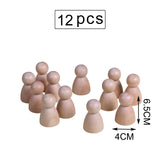 Baby Large Rainbow Stacker Stacking Waldorf Dolls Games Kids Creative Building Blocks Montessori Educational Wooden Toy Children