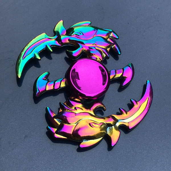 Colorful Fidget Spinner Metal Zinc Alloy Office Anxiety Relief Stress Fidget Gyro Toy Skull/snowflake Autism Toys for Children