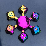 Colorful Fidget Spinner Metal Zinc Alloy Office Anxiety Relief Stress Fidget Gyro Toy Skull/snowflake Autism Toys for Children