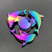 Colorful Fidget Spinner Metal Zinc Alloy Office Anxiety Relief Stress Fidget Gyro Toy Skull/snowflake Autism Toys for Children