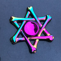 Colorful Fidget Spinner Metal Zinc Alloy Office Anxiety Relief Stress Fidget Gyro Toy Skull/snowflake Autism Toys for Children