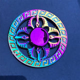 Colorful Fidget Spinner Metal Zinc Alloy Office Anxiety Relief Stress Fidget Gyro Toy Skull/snowflake Autism Toys for Children