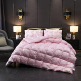 Luxurious White Goose Down Comforter Duvet Insert Bread Shape 100% Cotton Cover Blanket US Queen King Super King 104X91&quot;