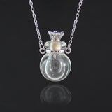 1PC Glass Heart Vial Cremation Pendant Necklace Ash Case Holder Keepsake Necklace Memorial Jewelry Urn Necklace for Ash