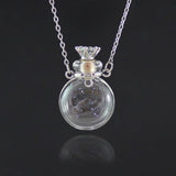 1PC Glass Heart Vial Cremation Pendant Necklace Ash Case Holder Keepsake Necklace Memorial Jewelry Urn Necklace for Ash