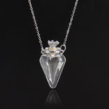 1PC Glass Heart Vial Cremation Pendant Necklace Ash Case Holder Keepsake Necklace Memorial Jewelry Urn Necklace for Ash
