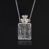 1PC Glass Heart Vial Cremation Pendant Necklace Ash Case Holder Keepsake Necklace Memorial Jewelry Urn Necklace for Ash