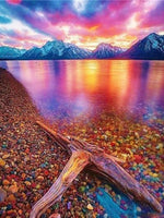HUACAN Diamond Painting Full Drill Square Landscape 5D DIY Diamond Embroidery Seaside Sunset Picture Of Rhinestone Sunrise