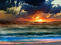 HUACAN Diamond Painting Full Drill Square Landscape 5D DIY Diamond Embroidery Seaside Sunset Picture Of Rhinestone Sunrise