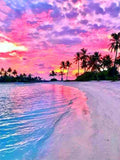 HUACAN Diamond Painting Full Drill Square Landscape 5D DIY Diamond Embroidery Seaside Sunset Picture Of Rhinestone Sunrise