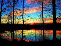HUACAN Diamond Painting Full Drill Square Landscape 5D DIY Diamond Embroidery Seaside Sunset Picture Of Rhinestone Sunrise