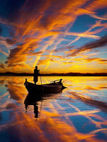 HUACAN Diamond Painting Full Drill Square Landscape 5D DIY Diamond Embroidery Seaside Sunset Picture Of Rhinestone Sunrise