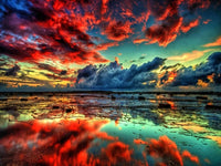 HUACAN Diamond Painting Full Drill Square Landscape 5D DIY Diamond Embroidery Seaside Sunset Picture Of Rhinestone Sunrise