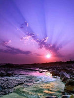 HUACAN Diamond Painting Full Drill Square Landscape 5D DIY Diamond Embroidery Seaside Sunset Picture Of Rhinestone Sunrise