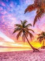 HUACAN Diamond Painting Full Drill Square Landscape 5D DIY Diamond Embroidery Seaside Sunset Picture Of Rhinestone Sunrise