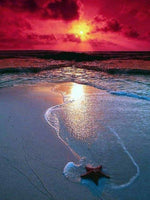 HUACAN Diamond Painting Full Drill Square Landscape 5D DIY Diamond Embroidery Seaside Sunset Picture Of Rhinestone Sunrise