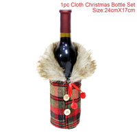 Christmas Bottle Cover Merry Christmas Decor For Home 2021 The Nightmare Before Christmas Ornments Xmas Gift New Year 2022 Noel